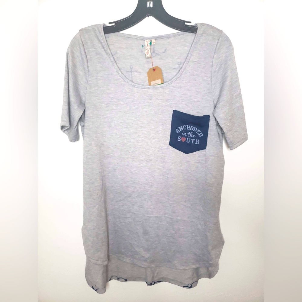 Anchored in the South Shirt New without tags